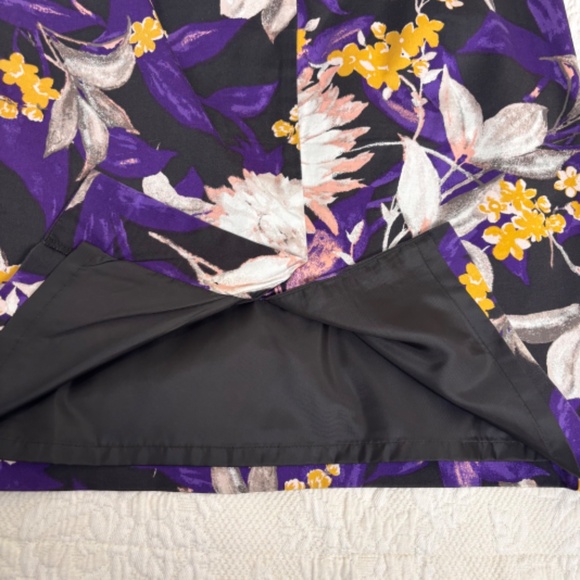 Ann Taylor Skirt Purple Floral Skirt - Picture 3 of 5